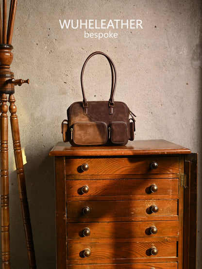 WUHE||POCKET HUB,Suede Calfskin