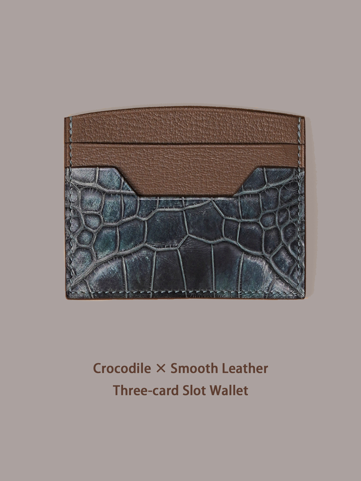 KNES  Card holder with  crocodile