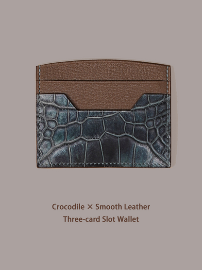 KNES  Card holder with  crocodile