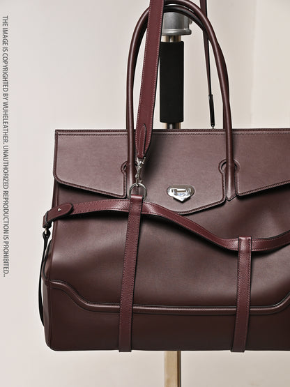 WUHE||Classic handbag/Leather frame shoulder strap