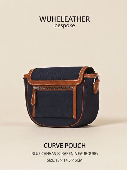 CURVE POUCH · 18||Canvas ×Barenia Faubourg