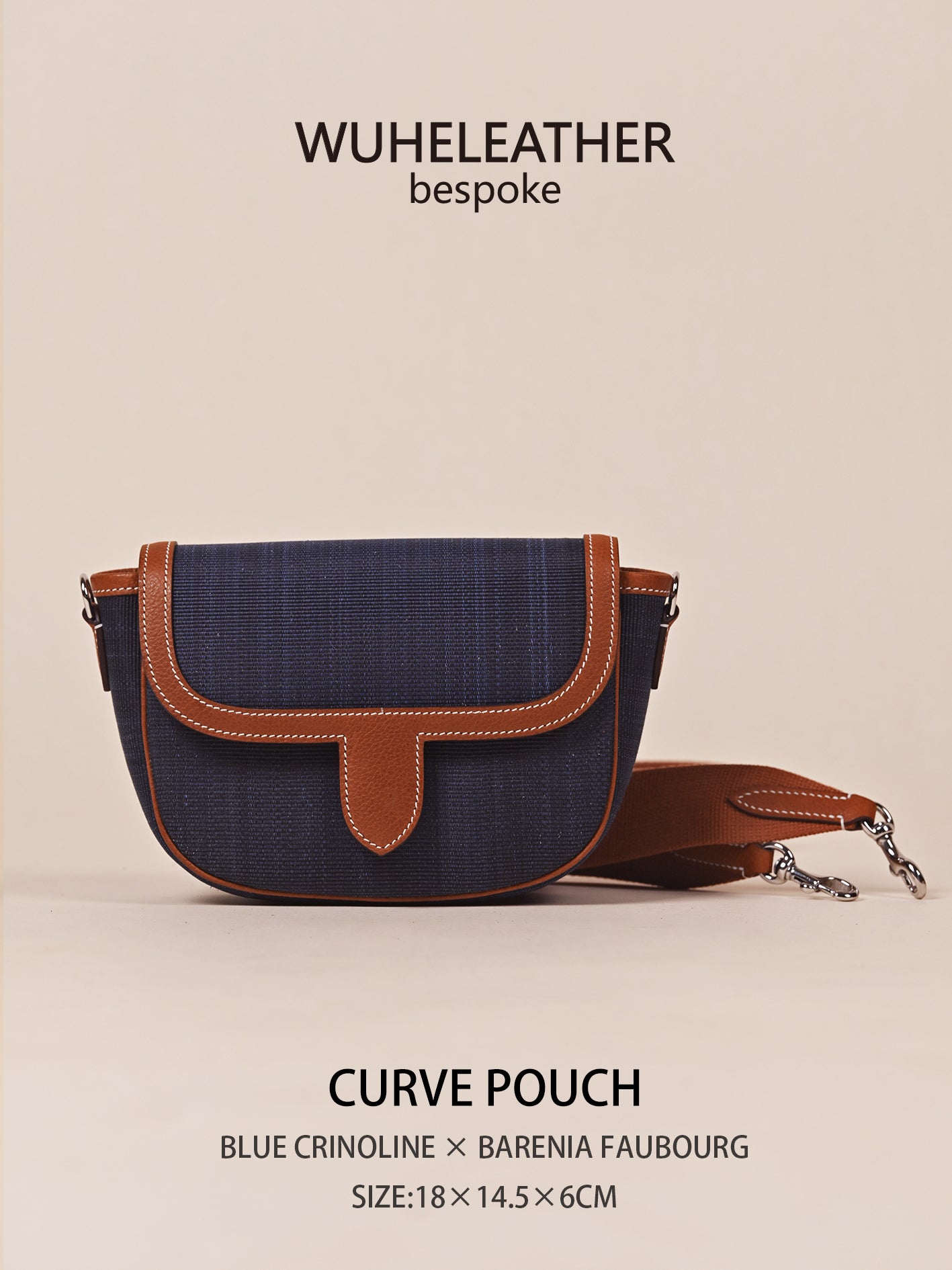 CURVE POUCH · 18||Crinoline ×Barenia Faubourg