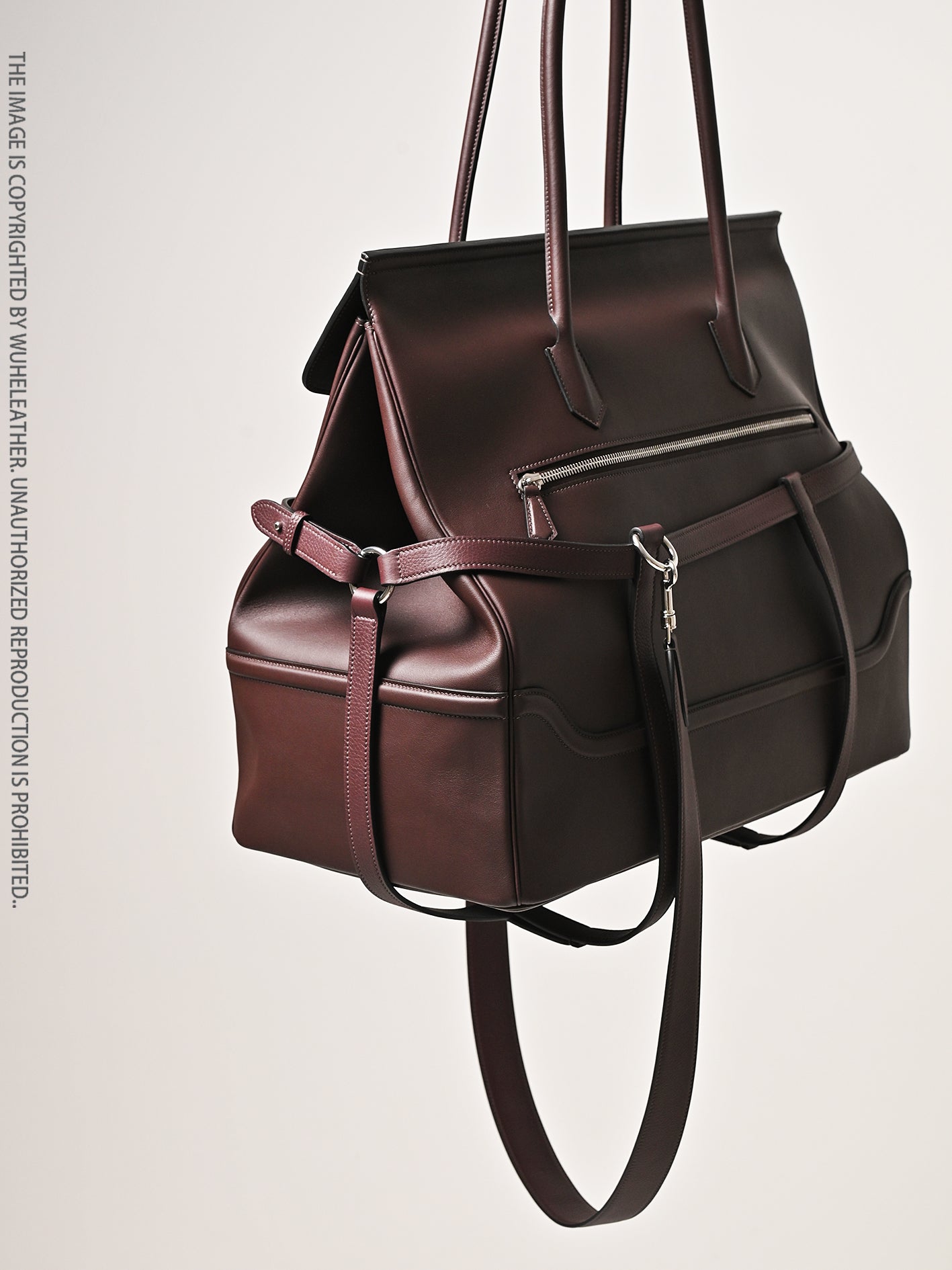 WUHE||Classic handbag/Leather frame shoulder strap