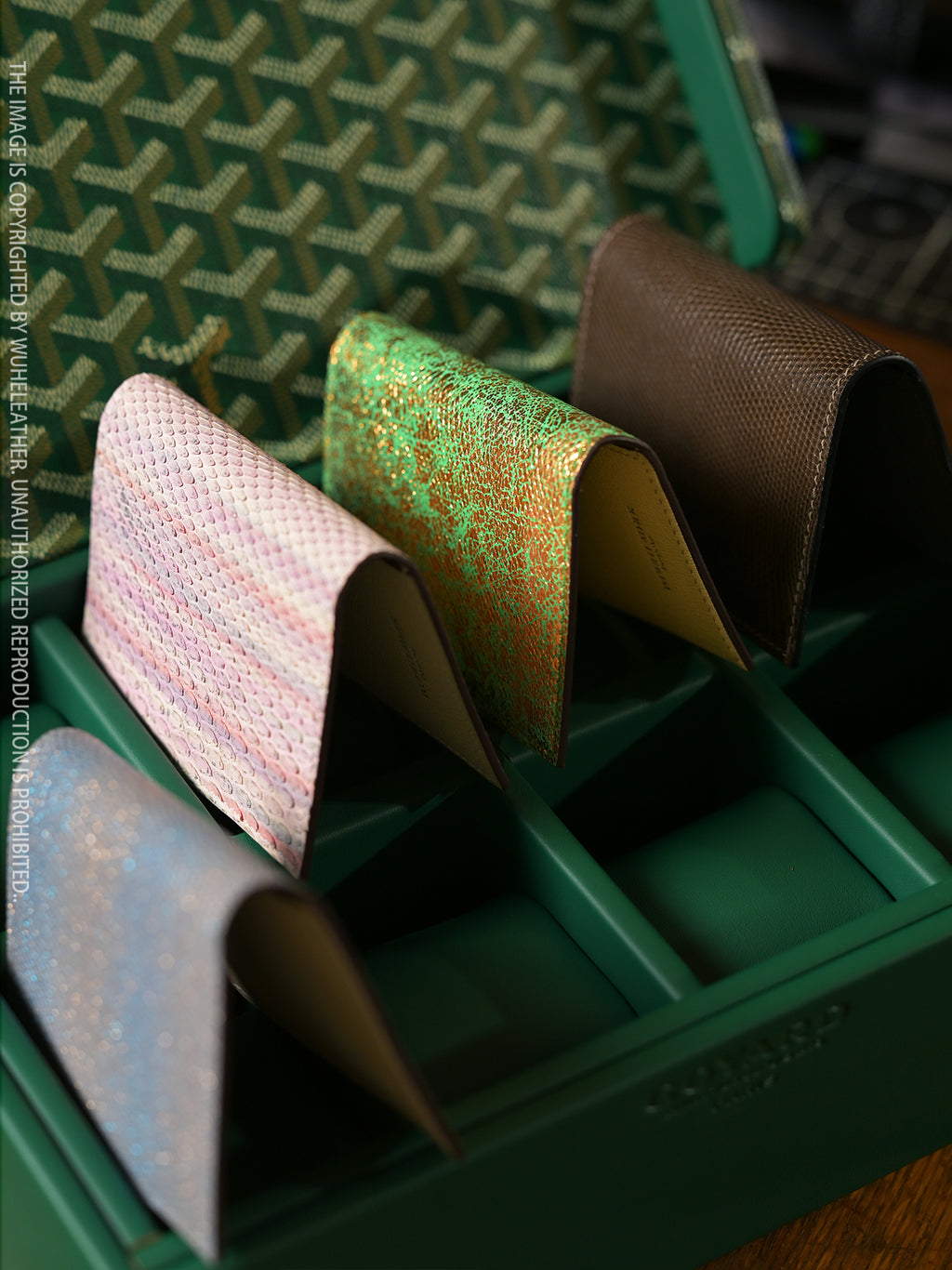 Bifold Card Holder-Exotic Leather Collection