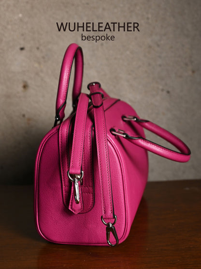 Minimalist Boston Bag ||GOATSKIN