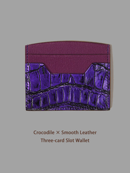 KNES  Card holder with  crocodile