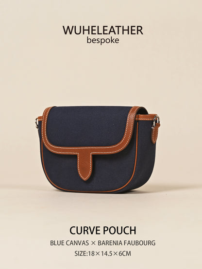 CURVE POUCH · 18||Canvas ×Barenia Faubourg