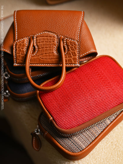 WUHE/In Stock||Orb Mini coin purse（crinoline×Barenia Faubourg）