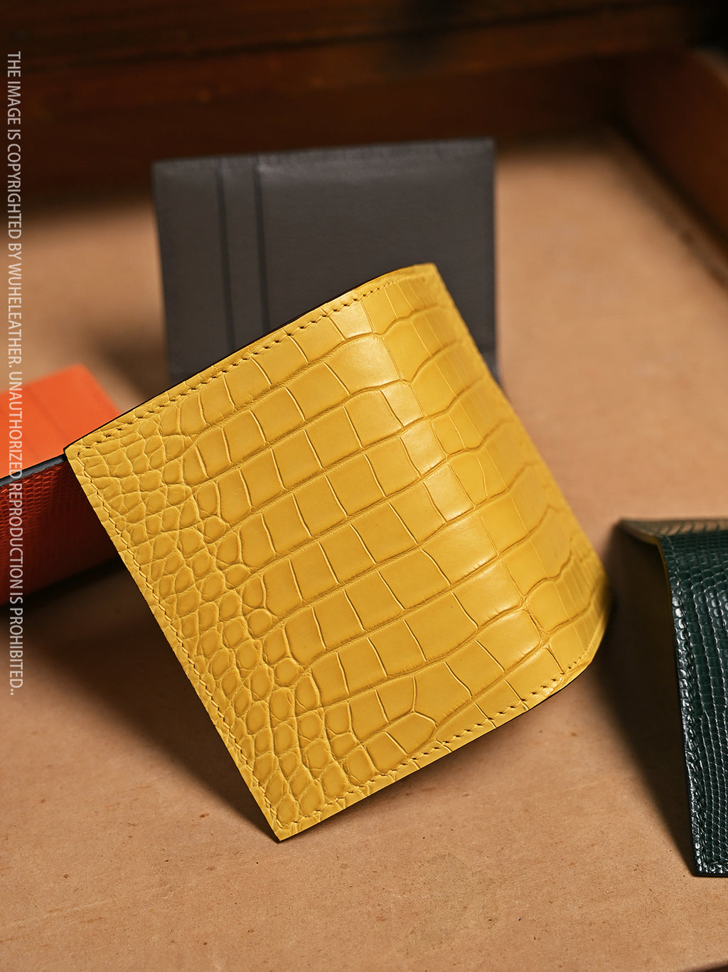 Bifold Card Holder-Exotic Leather Collection