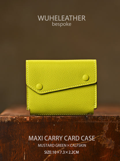WUHE/In Stock||Maxi Carry Card Case(Calfskin）