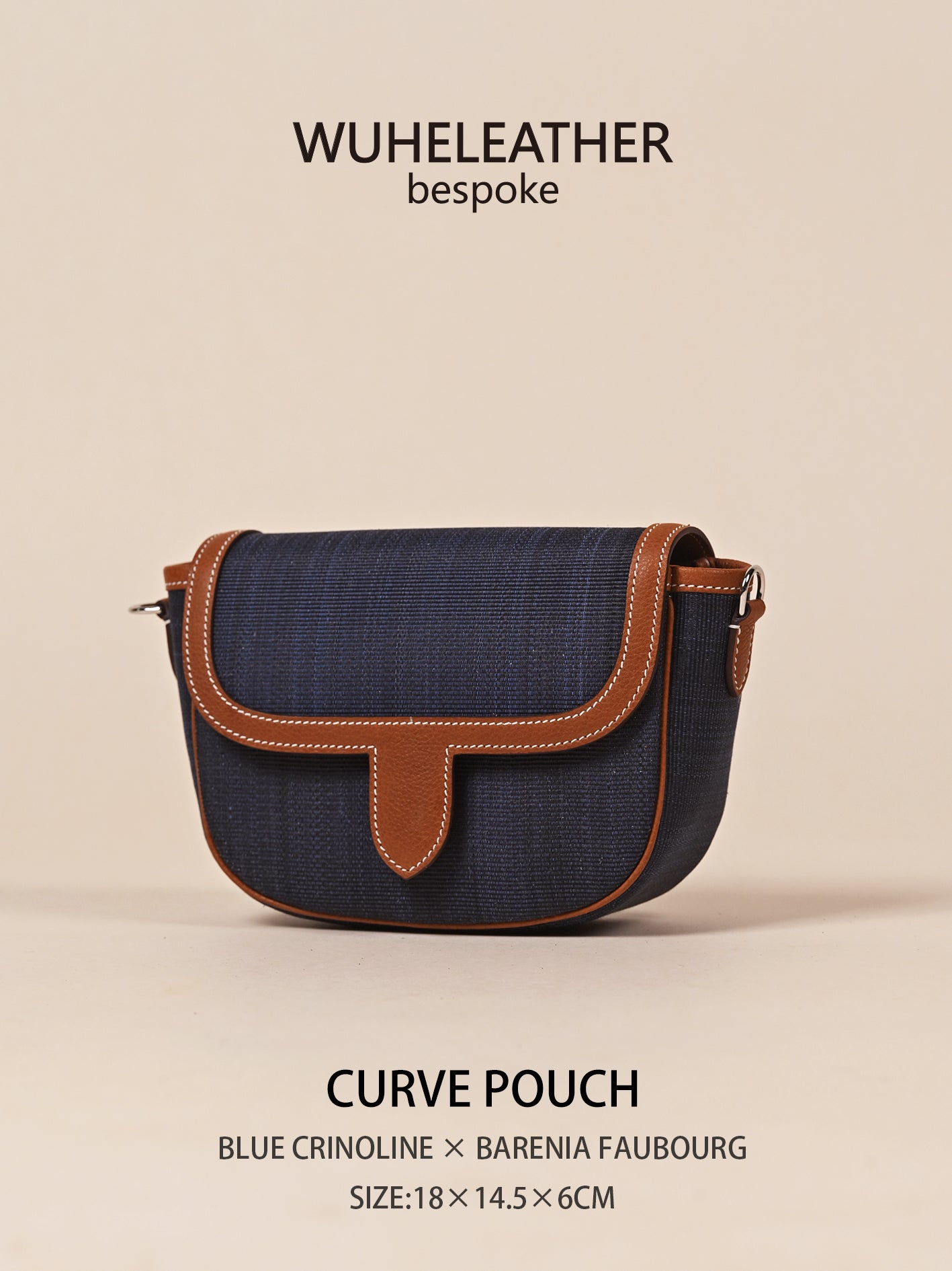 CURVE POUCH · 18||Crinoline ×Barenia Faubourg