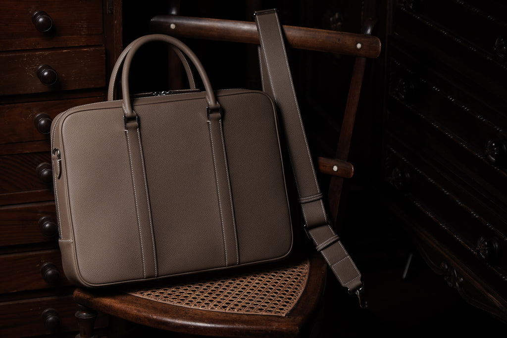 Espom leather briefcase
