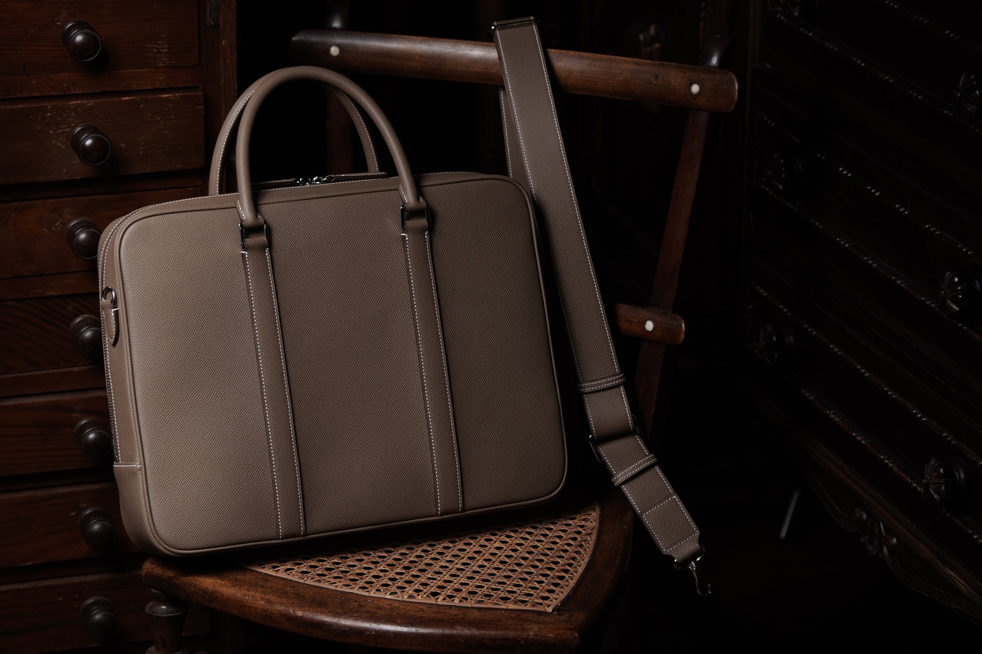 Espom leather briefcase
