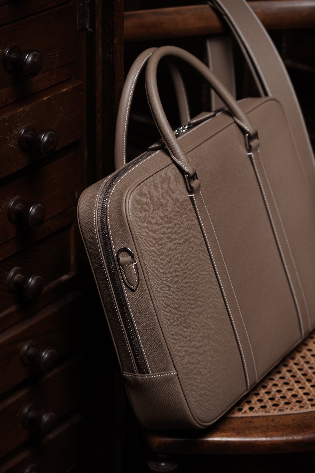 Espom leather briefcase