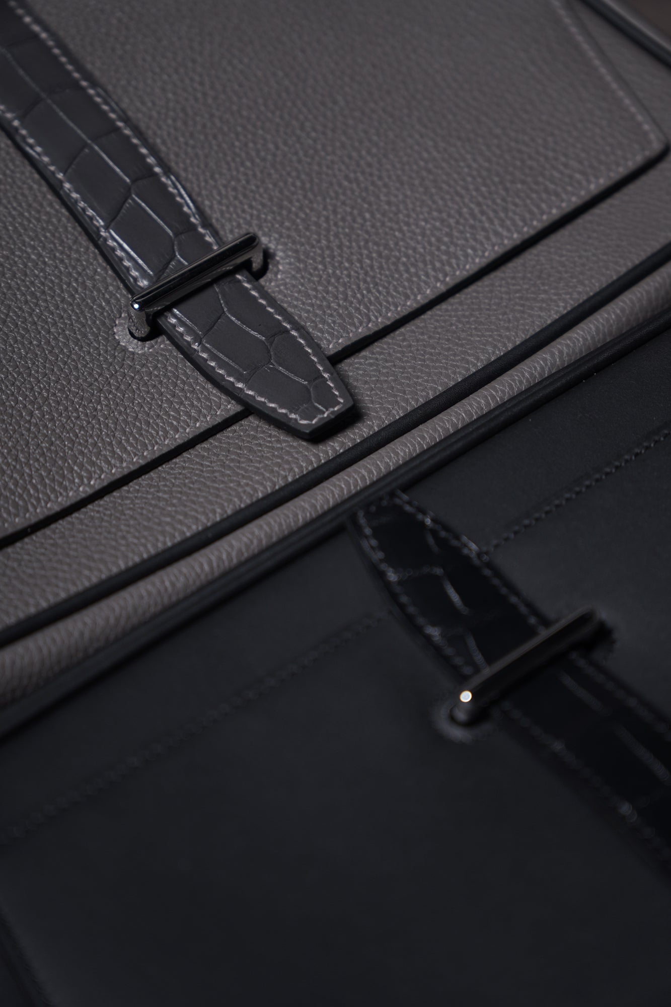 messenger bag with crocodile