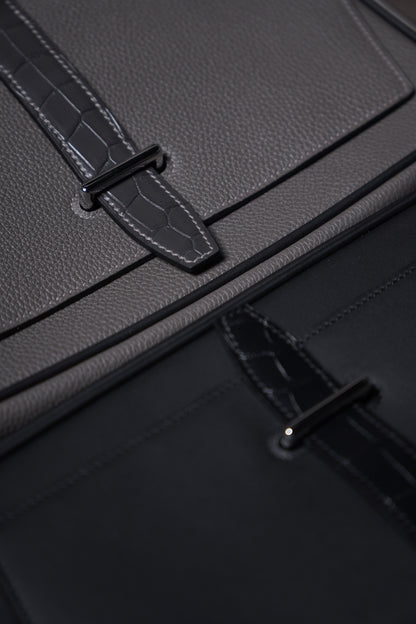 messenger bag with crocodile