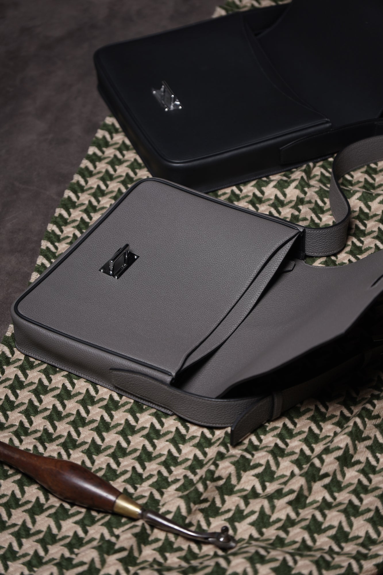 messenger bag with crocodile