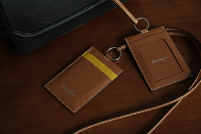 Espom leather ID card holder