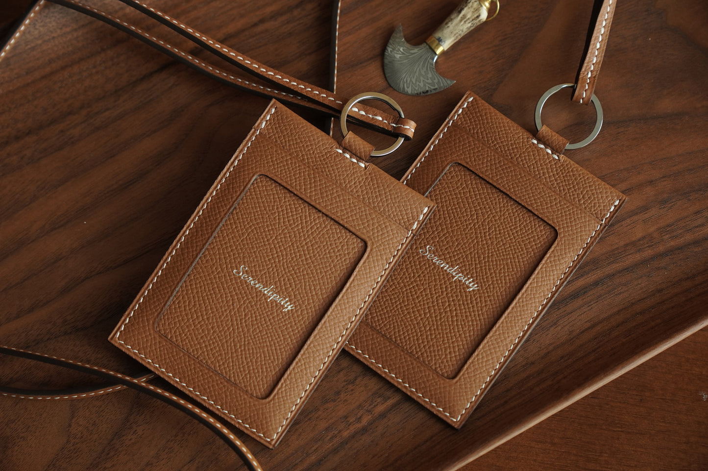 Espom leather ID card holder