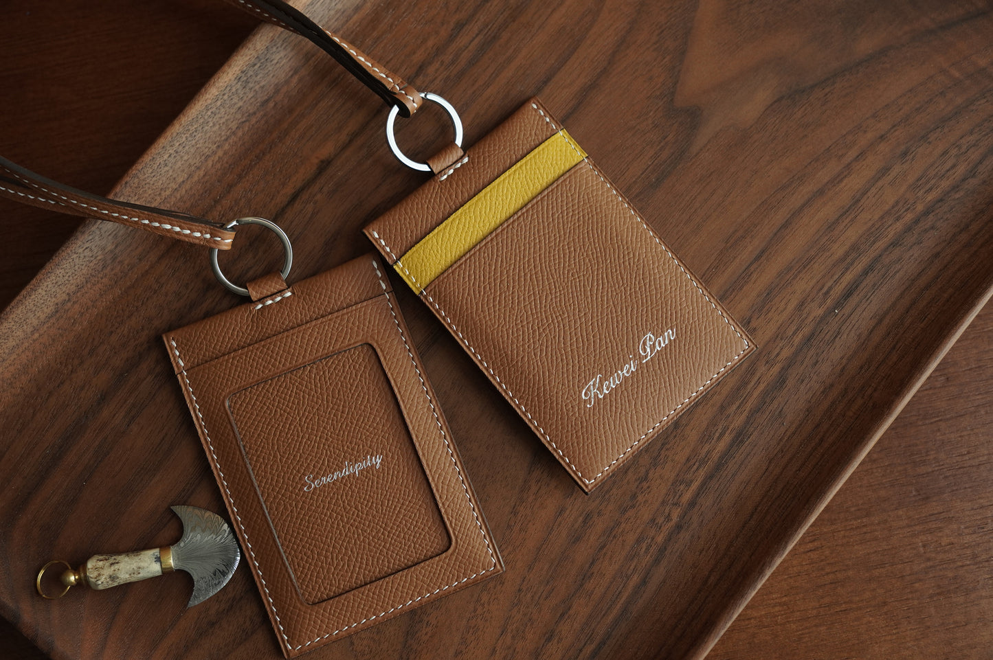 Espom leather ID card holder