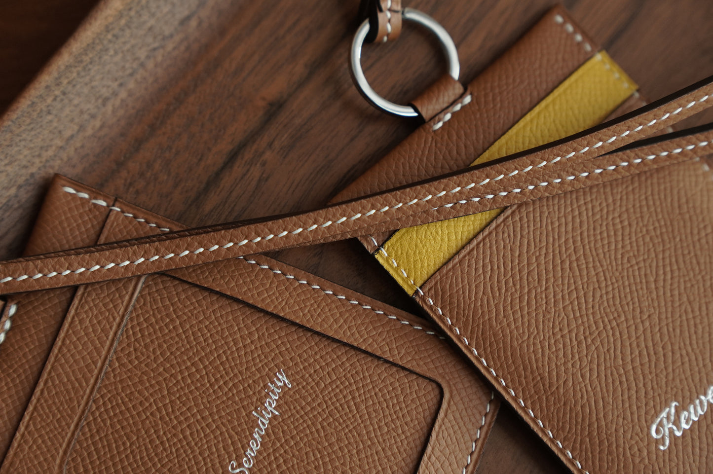 Espom leather ID card holder