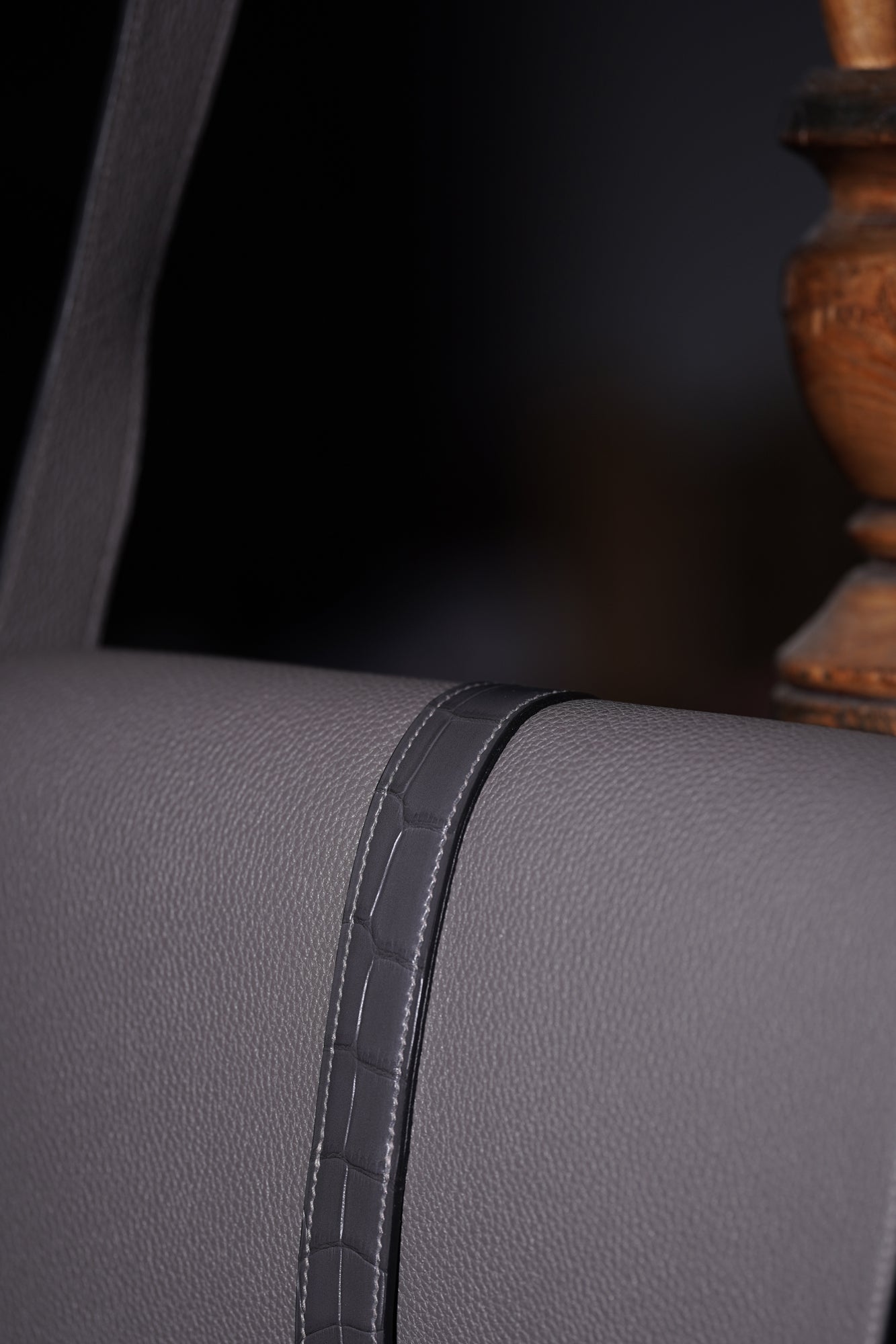 messenger bag with crocodile