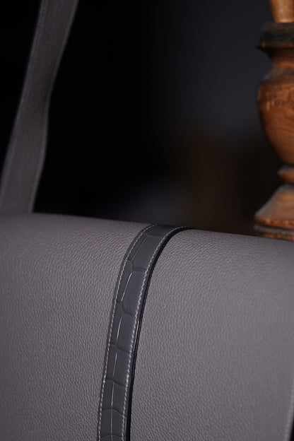 messenger bag with crocodile